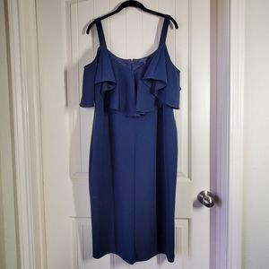 Rachel Roy Marcella midi dress navy blue size 16W